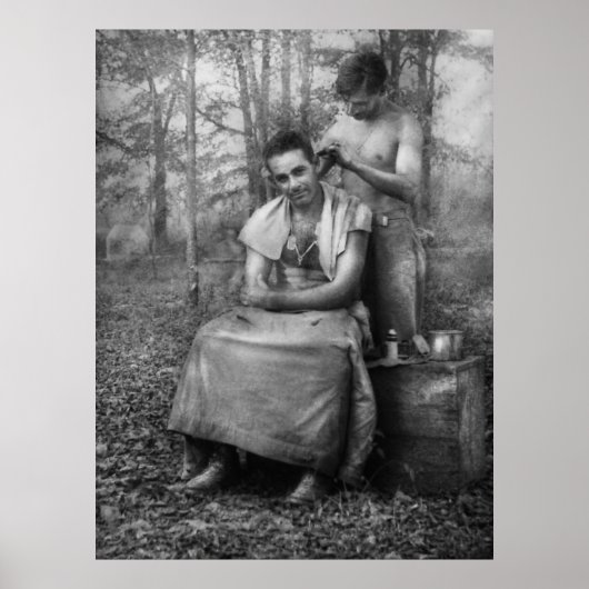 理容師- WWII - GIヘアカット ポスター (正面)