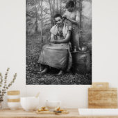 理容師- WWII - GIヘアカット ポスター (キッチン)