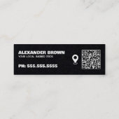 理容師GoogleマップQR スキニー名刺 (裏面)