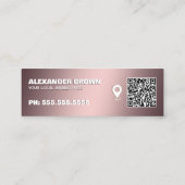 理容師GoogleマップQR スキニー名刺 (裏面)