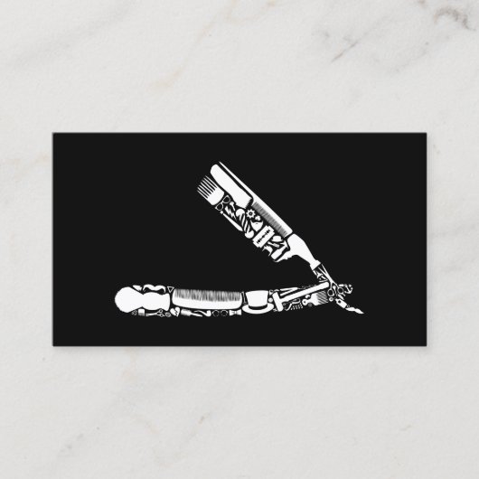 理容師Razorアイコン 名刺 (正面)