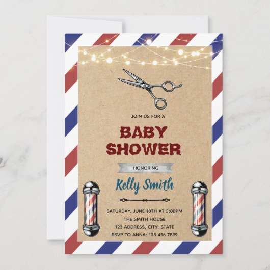 理容店のご案内 招待状 (正面)