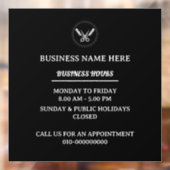 理容店営業時間 店舗営業時間 ウィンドウサイン (シート2)