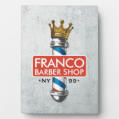 理容店 王冠 バーバー ポール ヘアサロン フォトプラーク (正面)