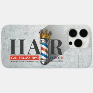 理容店 王冠 バーバー ポール ヘアサロン iPhone 16 PRO MAXケース