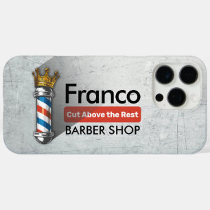 理容店 王冠 バーバー ポール ヘアサロン iPhone 16 PRO MAXケース