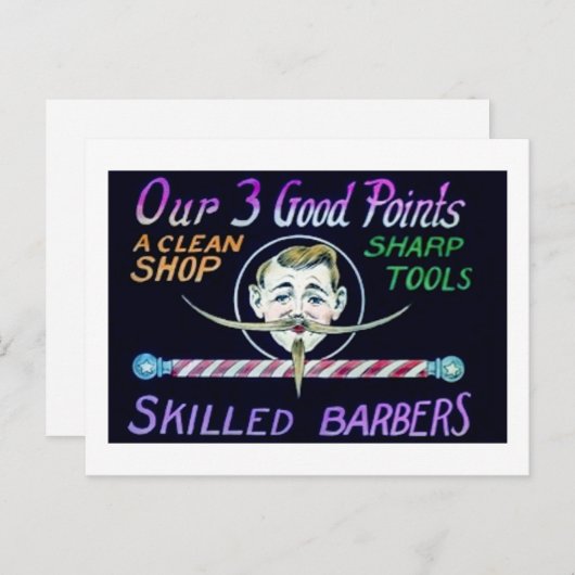 理容店 理容師 あなたのビジネスを宣伝しよう ポストカード (正面/裏面)