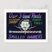 理容店 理容師 あなたのビジネスを宣伝しよう ポストカード (正面)