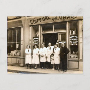 理容店, 1930 ポストカード