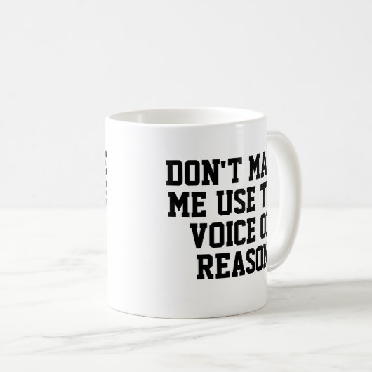 理性の声を使わせるな |おもしろい | コーヒーマグカップ (正面右)