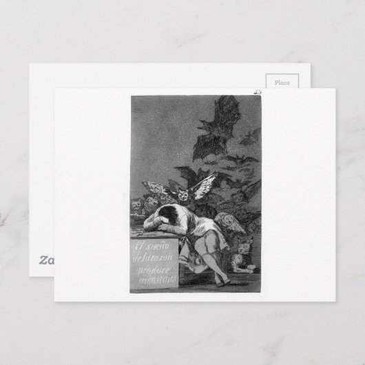 理性の睡眠はフランシスコの怪物を生み出す ポストカード (正面/裏面)