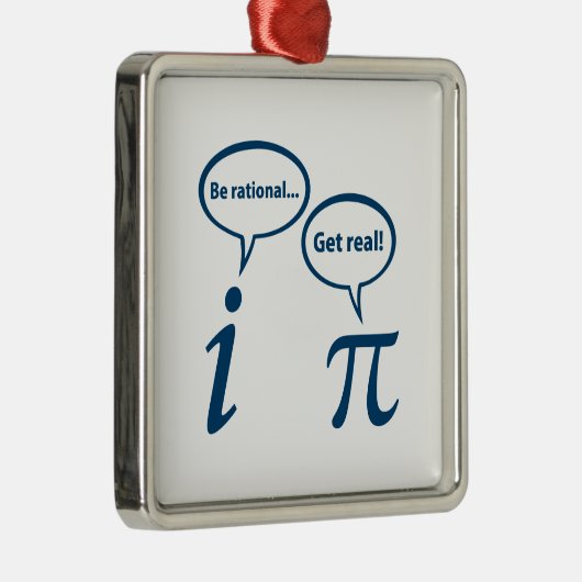 理性的が得ます実質の想像数学Piをあって下さい メタルオーナメント (右)