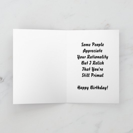 理性的なしかし第一の誕生日 カード (内部)