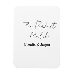 理想のカップル名のシンプルな結婚式 マグネット