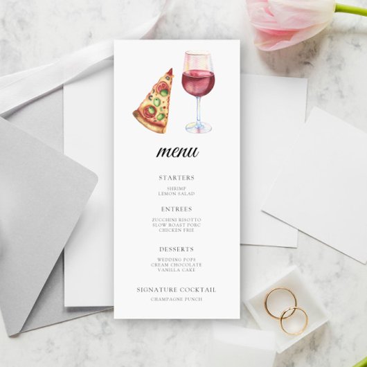 理想のペア ブライダルシャワーのメニュー メニュー