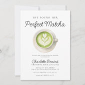 理想のマッチァ ブライダルシャワーが見つかった 招待状 (正面)