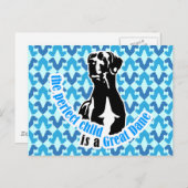 理想の子供はグレートデーンです ポストカード (正面/裏面)