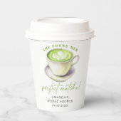 理想の抹茶 ブライダルシャワーが見つかった 紙コップ (正面)