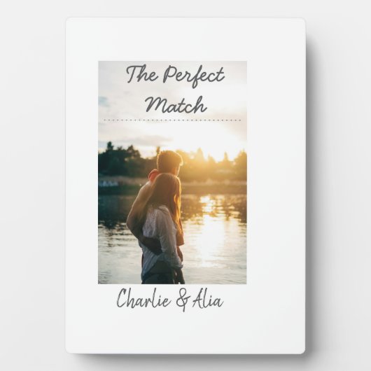 理想の結婚カップル写真 現代風にアレンジ フォトプラーク (正面)