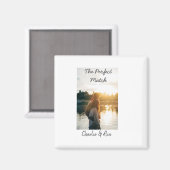 理想の結婚カップル写真 現代風を追加 マグネット (正面/裏面)