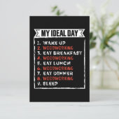 理想の1日面白い木工 誕生日プレゼント カード (スタンド正面)