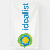 理想主義的な旗(サイズをカスタマイズ + 材料) 横断幕 (縦)