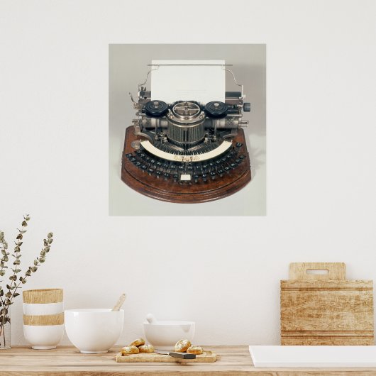理想的なキーボードを備えたハモンド型タイプライター ポスター (キッチン)