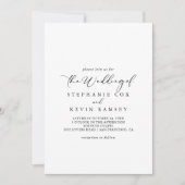 理想的なスタイリッシュなカリグラフィー結婚式の招待状 招待状 (正面)