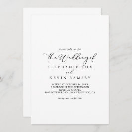 理想的なスタイリッシュなカリグラフィー結婚式の招待状 招待状