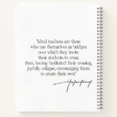 "理想的な先生"ニコス・カザンツァキス引用文（ギリシャ語） ノートブック (裏面)