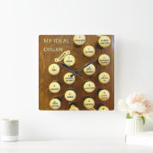 理想的な器官 スクエア壁時計 (ホーム)