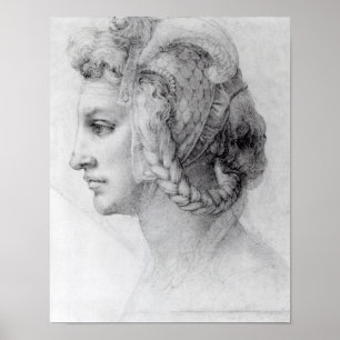 理想的な女性の頭, c.1525-28 ポスター