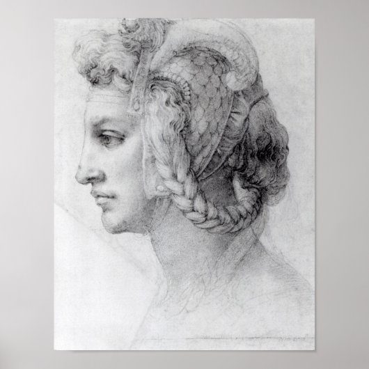 理想的な女性の頭， c.1525-28 ポスター (正面)