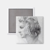 理想的な女性の頭， c.1525-28 マグネット (正面/裏面)