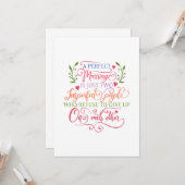 理想的な結婚とは、ただ２人の不完全な人がお互いを諦めないこと カード (正面/裏面インサイチュ)