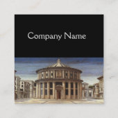 理想的な都市、ルネッサンス建築アーキテクト スクエア名刺 (裏面)