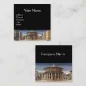 理想的な都市、ルネッサンス建築アーキテクト スクエア名刺 (正面/裏面)
