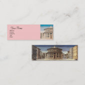 理想的な都市、ルネッサンス建築家、ブルーピンク スキニー名刺 (正面/裏面)