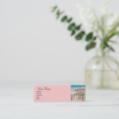 理想的な都市、ルネッサンス建築家、ブルーピンク スキニー名刺 (スタンド正面)