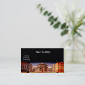 理想的な都市、ルネッサンス建築、ブラック紙 名刺 (スタンド正面)