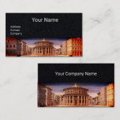 理想的な都市、ルネッサンス建築、ブラック紙 名刺 (正面/裏面)