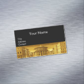 理想的な都市，ルネッサンス建築/金ゴールド黄 マグネット名刺 (インサイチュ)