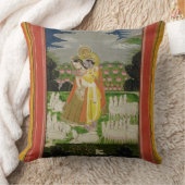 理想的にされたlandscapのRadhaおよびKrishnaの容認 クッション (ブランケット)