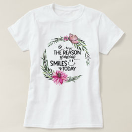 理由である |ピンクフローラリース Tシャツ