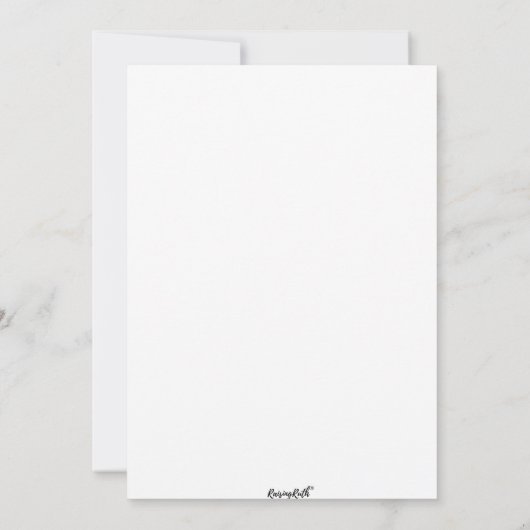 理由として 招待状 (裏面)