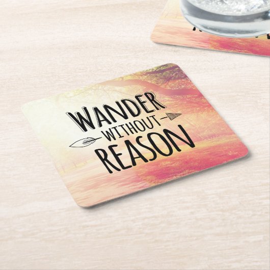 理由なくさまよう スクエアペーパーコースター (アングル)