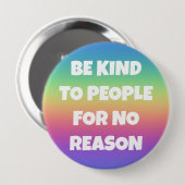 理由なく人に親切にするレインボーボタン 缶バッジ (正面&裏面)