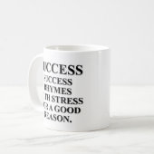 理由のためのストレスの成功の韻 コーヒーマグカップ (正面左)