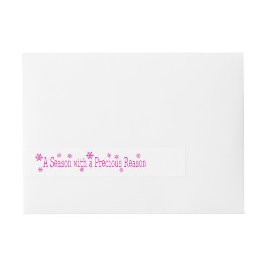 理由の付いた大切季節 ラップアラウンド宛名ラベル (正面)