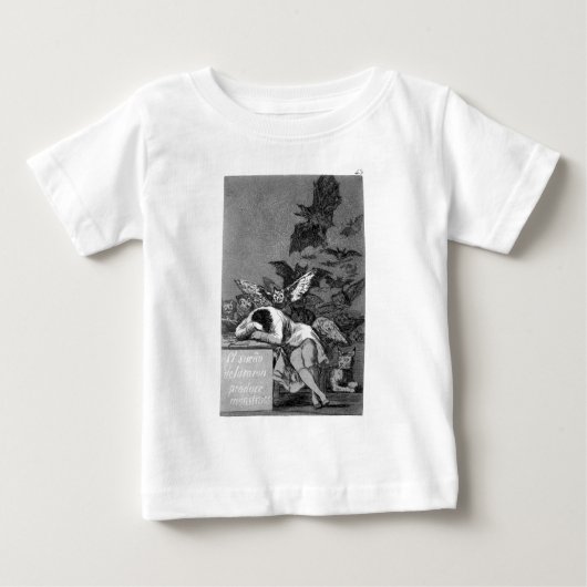 理由の睡眠はフランシスコによってモンスターを作り出します ベビーTシャツ (正面)